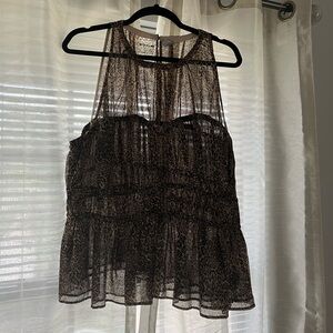 Old Navy sleeveless blouse with sheer detail